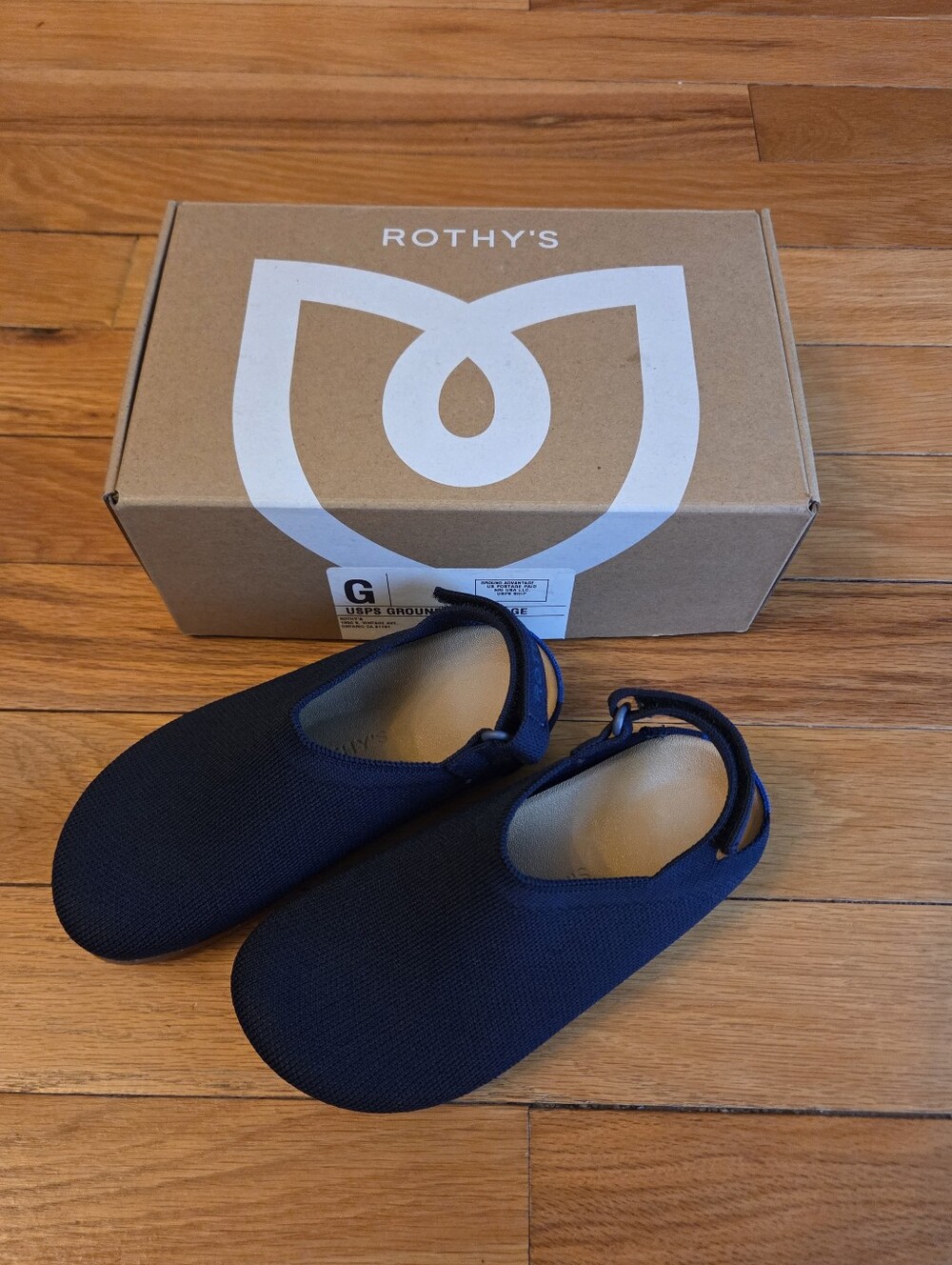 Rothy's Kids Navy Blue Clogs Brand New